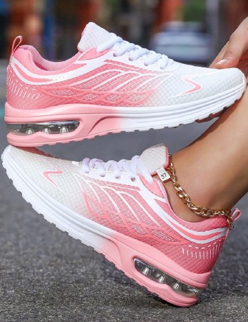 Adidasi SHEIN, roz/alb