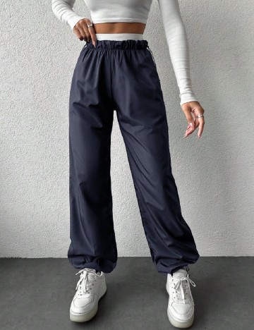 Pantaloni SHEIN, bleumarin