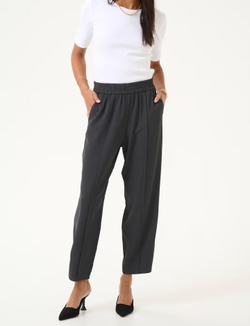 Pantaloni Kaffe, gri inchis