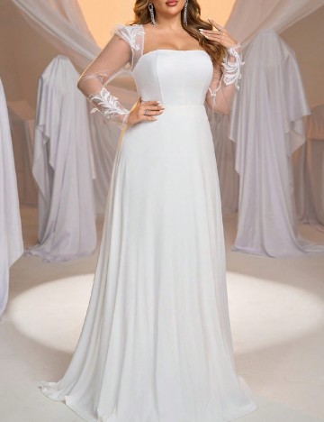 Rochie lunga SHEIN CURVE, alb