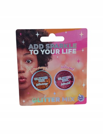 Sclipici facial Maxbrands, roz/maro