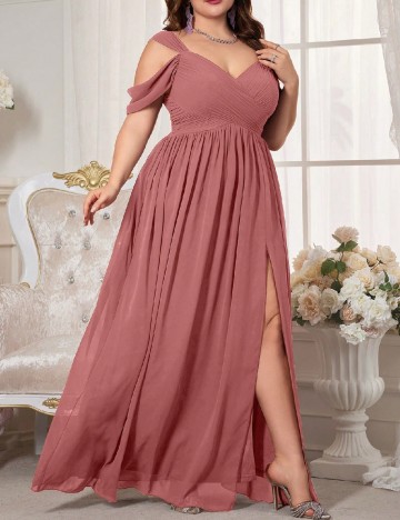 Rochie lunga SHEIN CURVE, roz