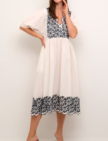 Rochie medie Culture, alb