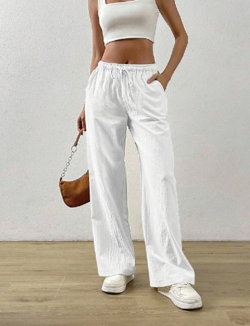 Pantaloni SHEIN, alb