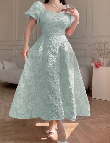 Rochie medie Dazy, turcoaz