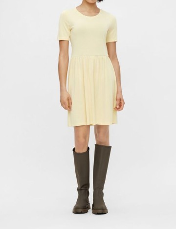 Rochie scurta Pieces, galben