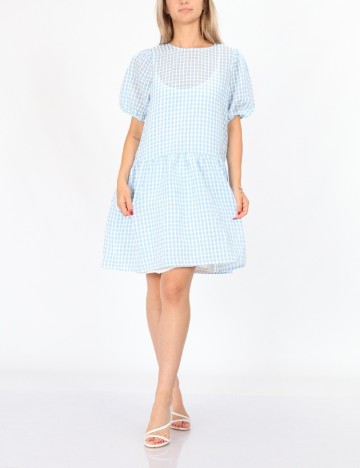 Rochie scurta Pieces, albastru, S