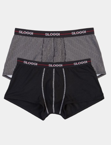 Set Boxeri 2 perechi Sloggi by Triumph, negru