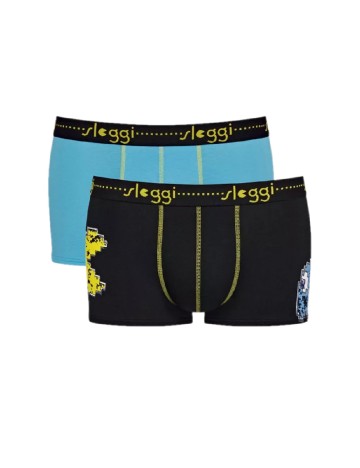 Set Boxeri 2 perechi Sloggi by Triumph, negru/albastru