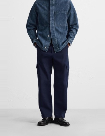 Pantaloni Zra, bleumarin