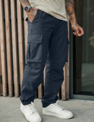 Pantaloni SHEIN, bleumarin