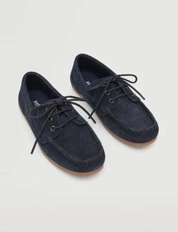 Mocasini Mango Kids, bleumarin Albastru