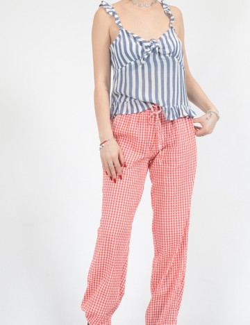 Pantaloni de pijama Aerie, rosu