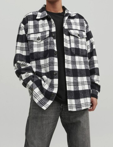 
						Jacheta Jack&Jones, alb-negru