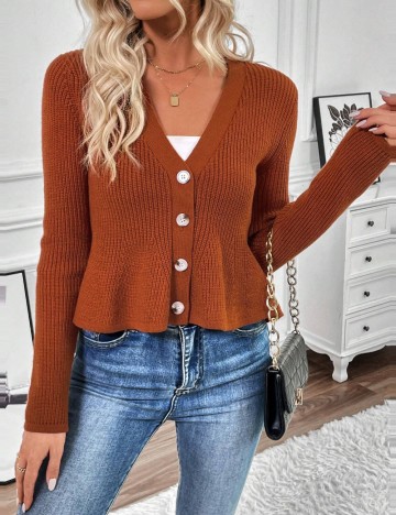 Cardigan SHEIN, caramiziu