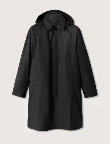 Trench Mango, negru Negru