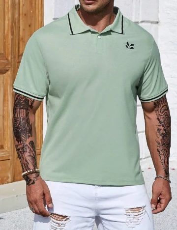 Tricou SHEIN Plus Size Men, verde Verde