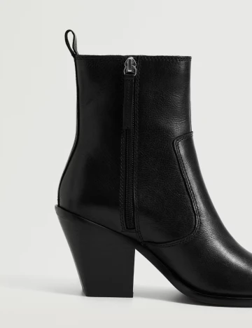 Botine Mango, negru Negru