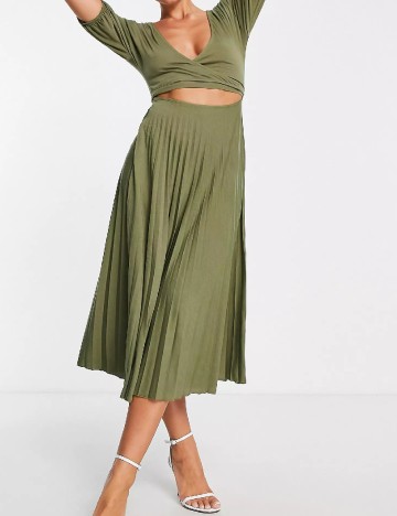 Rochie medie ASOS, verde