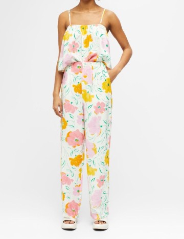 
						Pantaloni Object, floral print