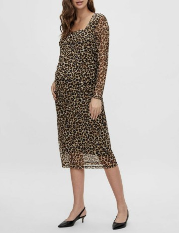 Rochie medie Mamalicious, animal print