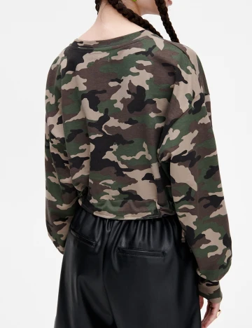 Bluza CROPP, army, L Verde