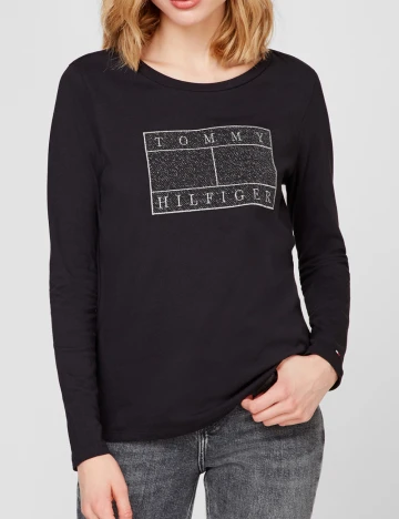 Bluza Tommy Hilfiger, negru Negru