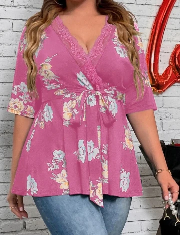 Bluza SHEIN CURVE, roz Roz