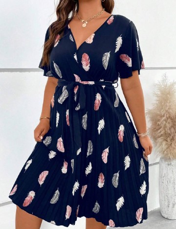 Rochie medie SHEIN CURVE, bleumarin