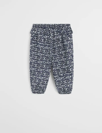 Pantaloni Mango Kids, bleumarin, 1-3 LUNI Albastru