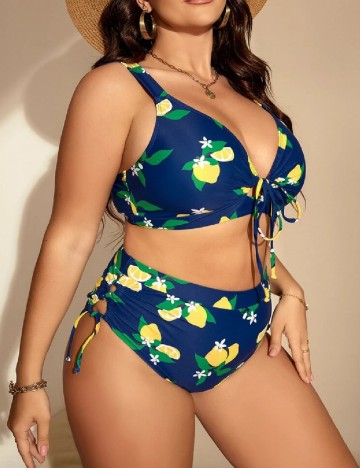 
						Costum de baie SHEIN CURVE, albastru