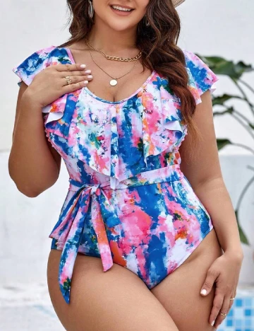 Costum de baie SHEIN CURVE, mix culori Mix culori