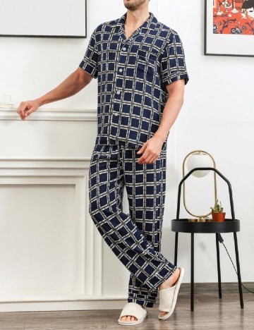 
						Pijamale SHEIN, bleumarin