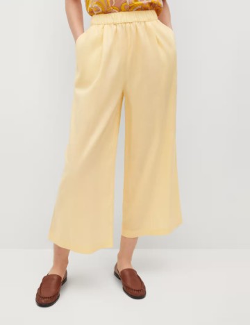 
						Pantaloni Mango, galben