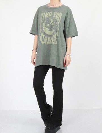 Tricou Oversize American Eagle, verde