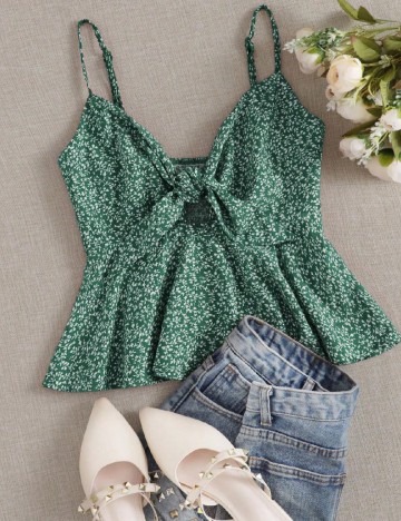 Top SHEIN, verde inchis, XL