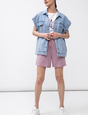 Pantaloni scurti Vero Moda, mov, XS