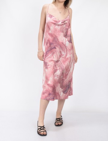 Rochie medie Object, roz, 38