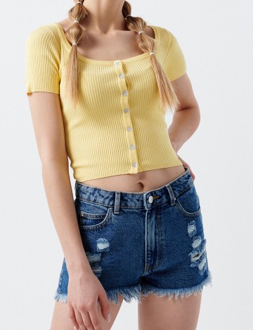 Pantaloni scurti CROPP, bleumarin