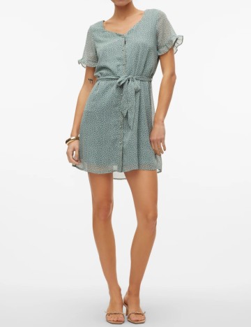 Rochie scurta Vero Moda Curve, verde