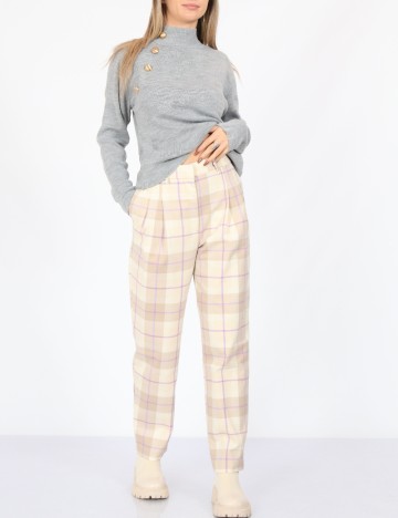 Pantaloni Monki, crem
