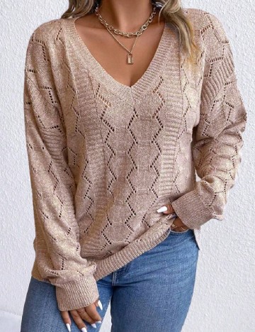 Pulover SHEIN CURVE, bej