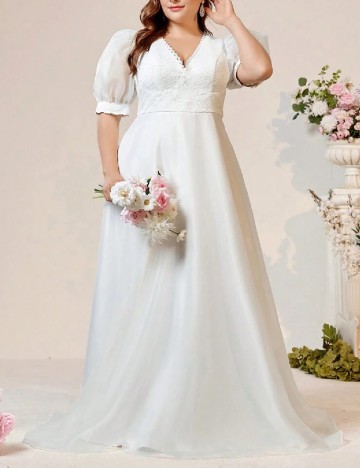 Rochie lunga SHEIN CURVE, alb