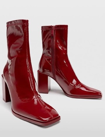 Botine Stradivarius, visiniu