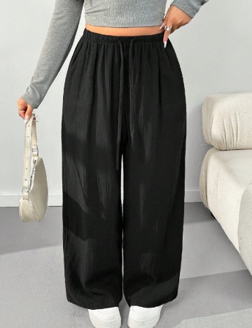 Pantaloni SHEIN CURVE, negru