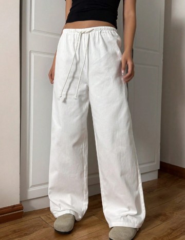 Pantaloni SHEIN, alb