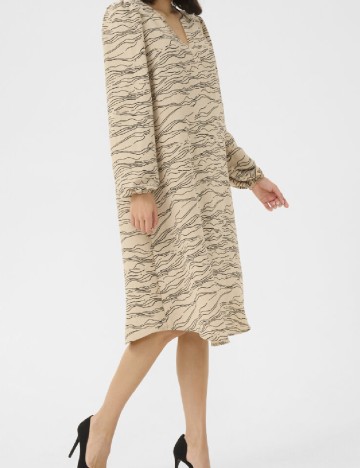 Rochie medie Kaffe, crem