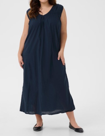 Rochie medie Kaffe Curve, bleumarin