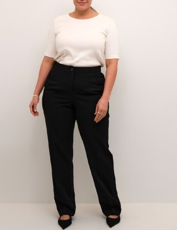 Pantaloni Kaffe Curve, negru