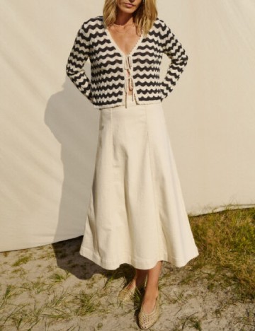 Bluza Part Two, crem/negru